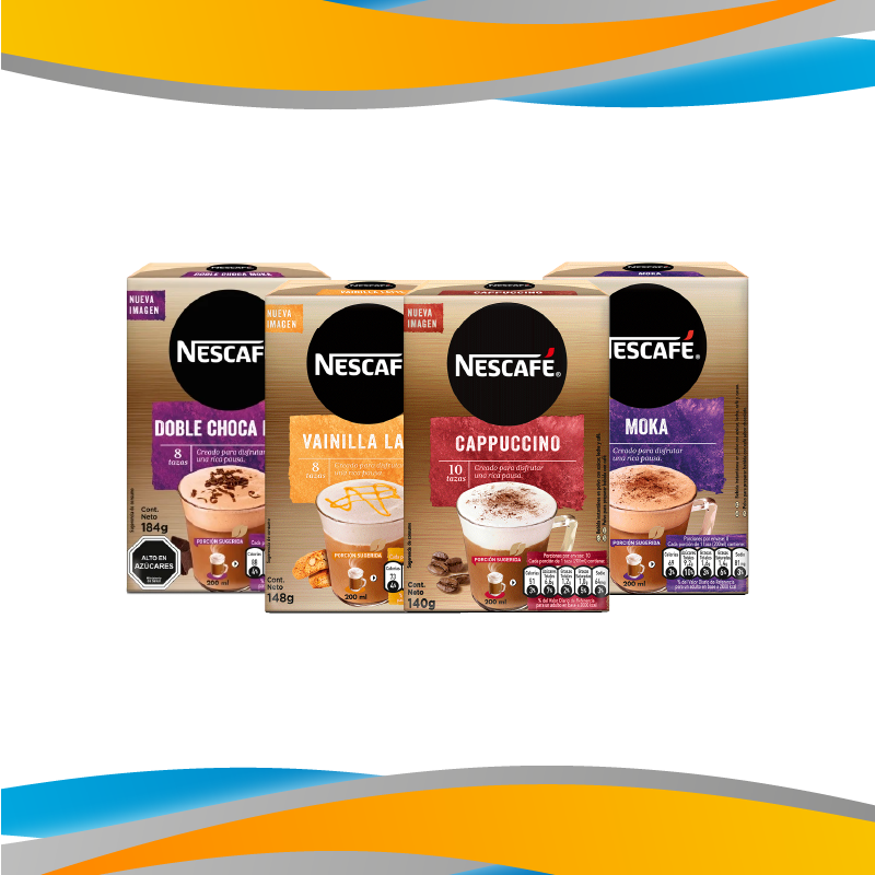 NESCAFE CAPUCCINO / VAINILLA / MOKA / DOBLE MOKA
